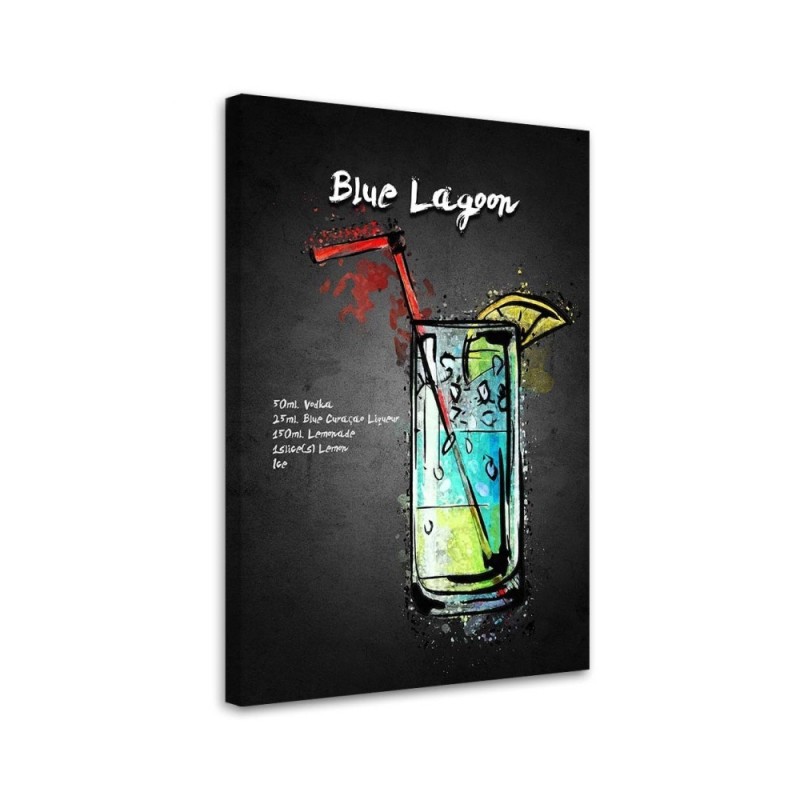 Canvas prints for bar or pub - Blue lagoon cocktail Gab Fernando | FEEBY
