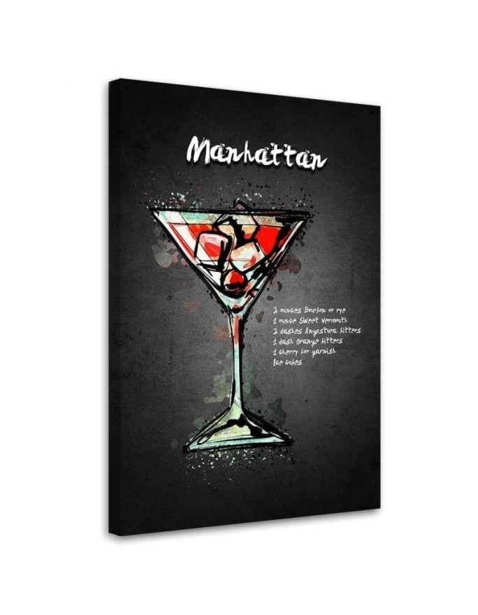 Canvas prints for bar or pub - Manhattan cocktail Gab Fernando | FEEBY
