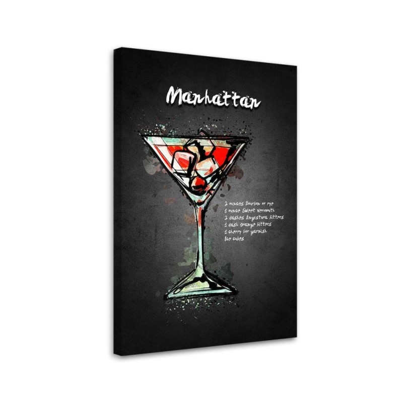 Canvas prints for bar or pub - Manhattan cocktail Gab Fernando | FEEBY