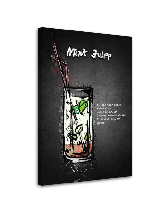 Canvas prints for bar or pub - Mint julep cocktail Gab Fernando | FEEBY