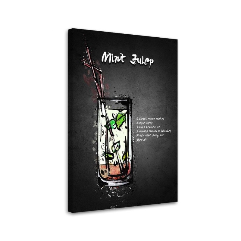 Canvas prints for bar or pub - Mint julep cocktail Gab Fernando | FEEBY