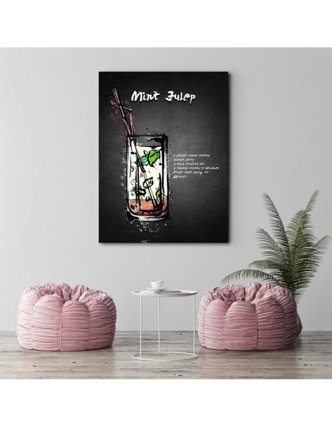 Canvas prints for bar or pub - Mint julep cocktail Gab Fernando | FEEBY