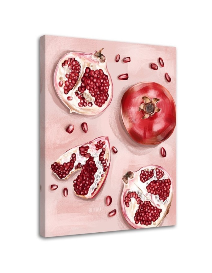 Canvas prints for the kitchen - Red pomegranate fruit Svetrinka.art | FEEBY