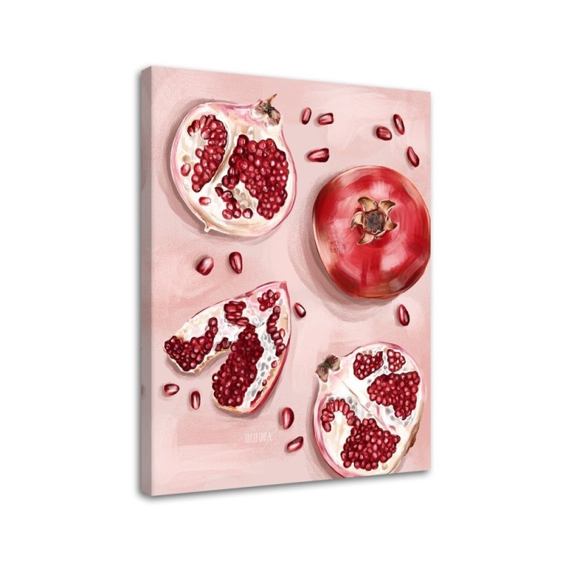 Canvas prints for the kitchen - Red pomegranate fruit Svetrinka.art | FEEBY