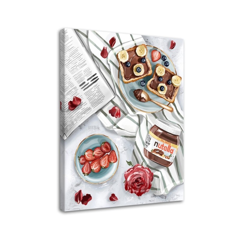 Canvas prints for the home - Breakfast in bed Svetrinka.art | FEEBY