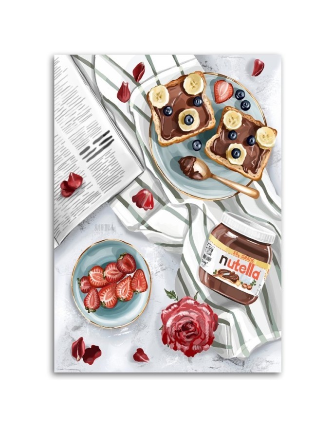 Canvas prints for the home - Breakfast in bed Svetrinka.art | FEEBY