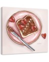 Canvas prints for the kitchen - Sandwich with nutella and strawberries Svetrinka.art | FEEBY