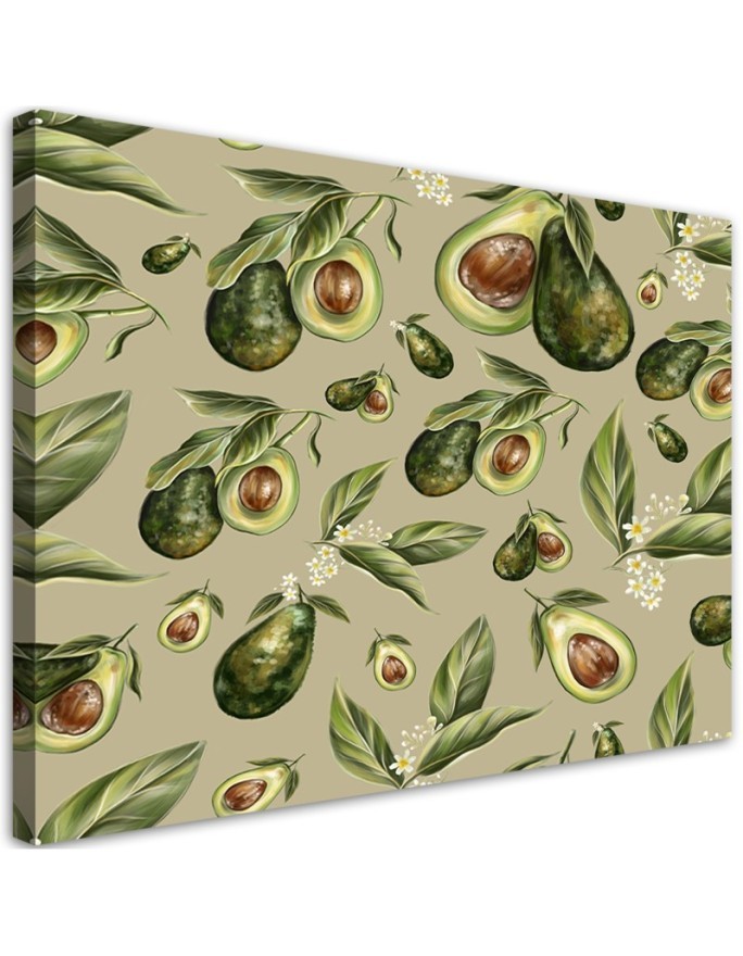 Modern Canvas paintings for the kitchen - Avocado fruit halves | FEEBY