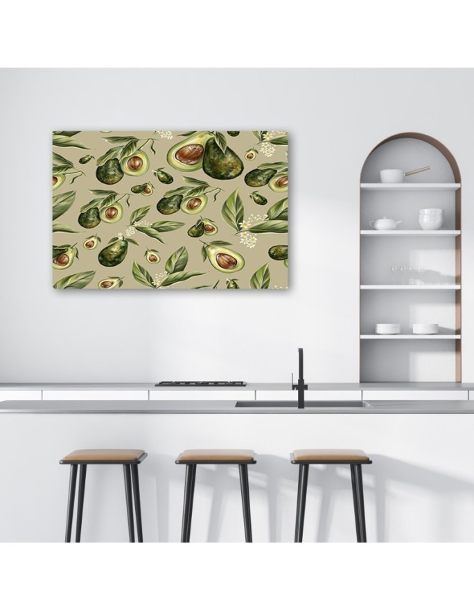 Modern Canvas paintings for the kitchen - Avocado fruit halves | FEEBY