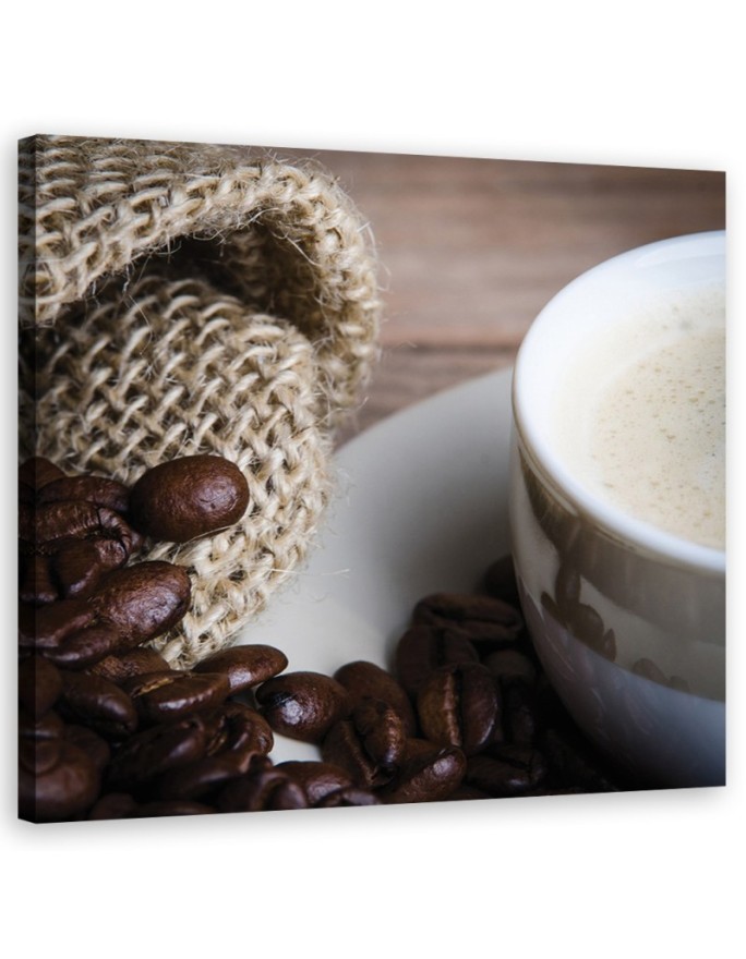 Canvas prints for the home - Coffee bean and cup | FEEBY