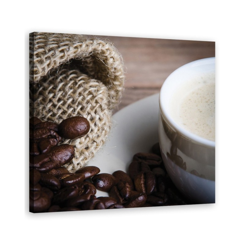 Canvas prints for the home - Coffee bean and cup | FEEBY