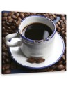 Decorative Canvas prints for the kitchen - Black coffee cup | FEEBY