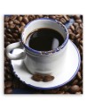 Decorative Canvas prints for the kitchen - Black coffee cup | FEEBY