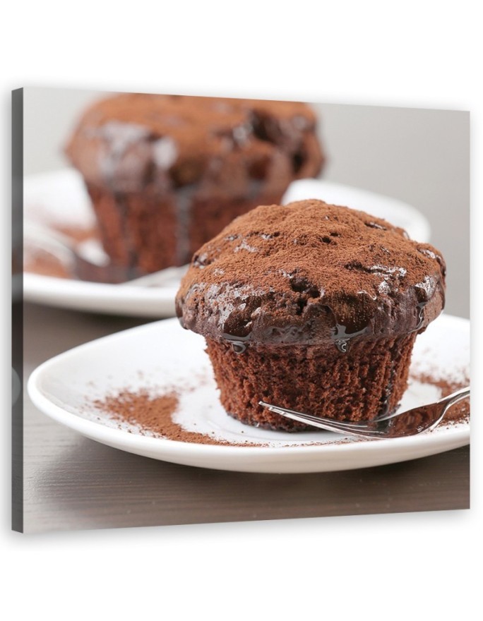 Canvas prints for kitchen - Chocolate muffins | FEEBY