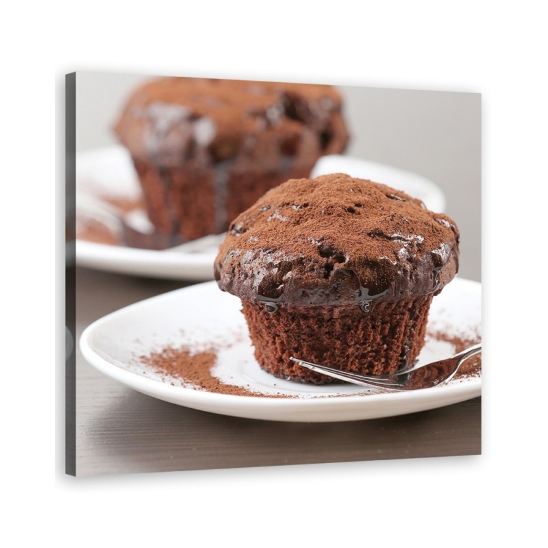 Canvas prints for kitchen - Chocolate muffins | FEEBY