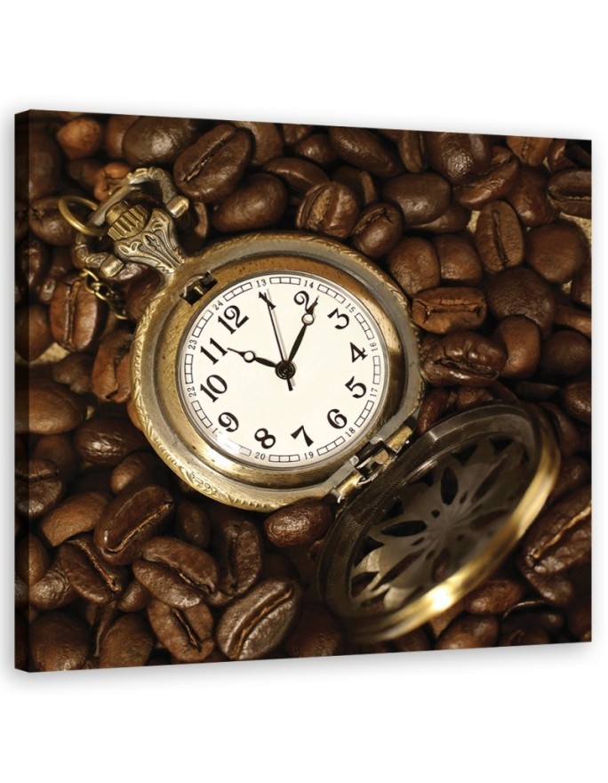 Canvas painting - Watch and coffee beans | FEEBY