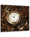 Canvas painting - Watch and coffee beans | FEEBY