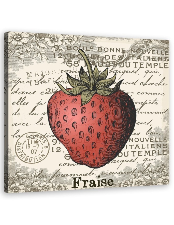 Canvas painting for kitchen - Strawberry vintage | FEEBY