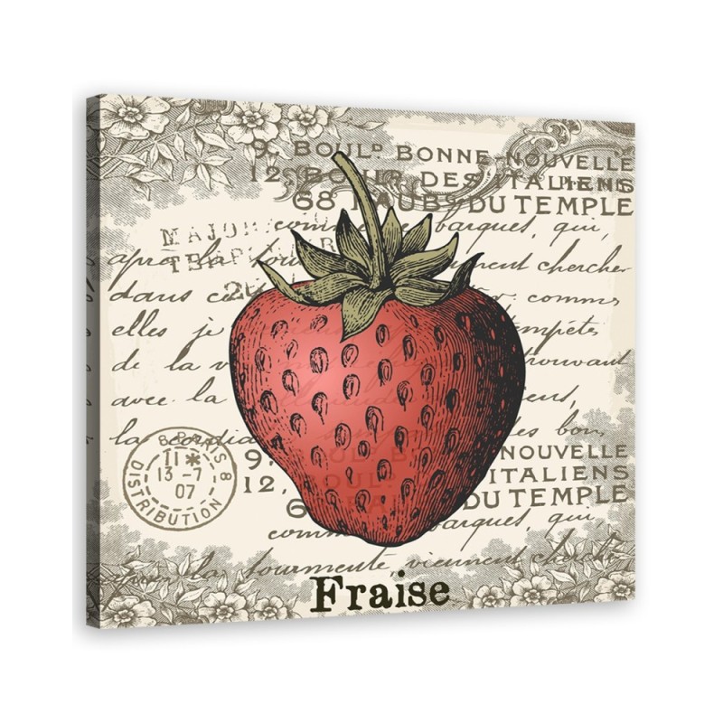 Canvas painting for kitchen - Strawberry vintage | FEEBY