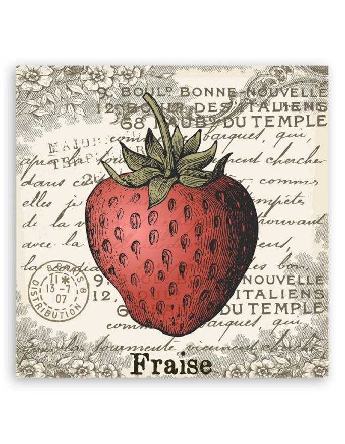 Canvas painting for kitchen - Strawberry vintage | FEEBY