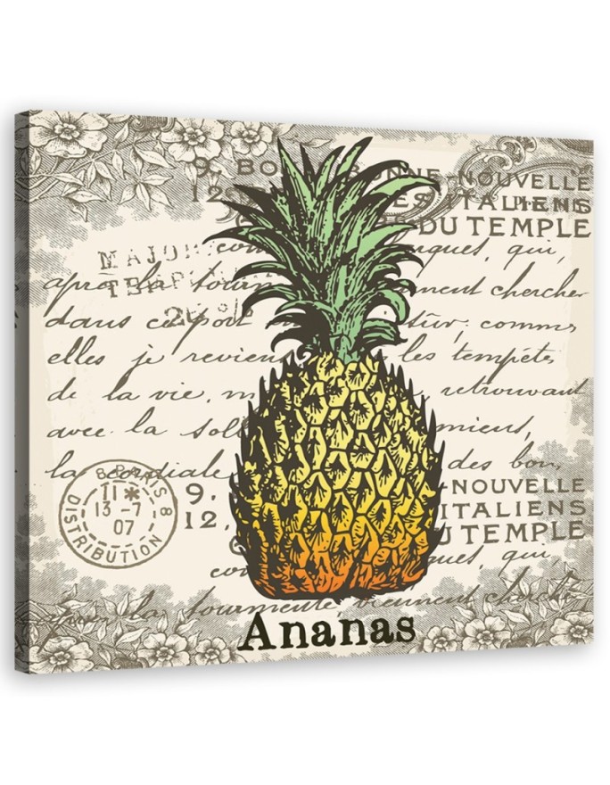 Canvas print Vintage pineapple