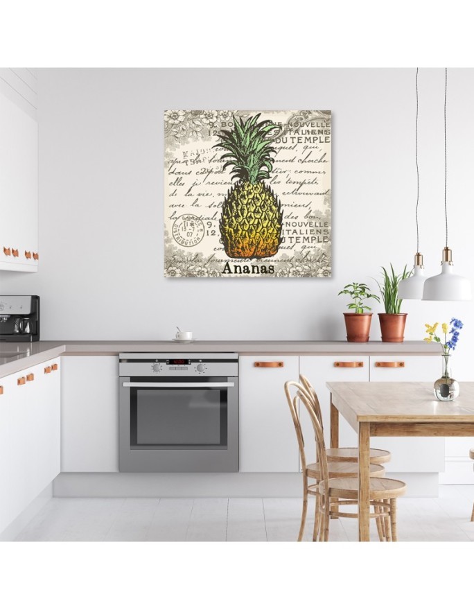 Canvas prints for the kitchen - Vintage pineapple | FEEBY