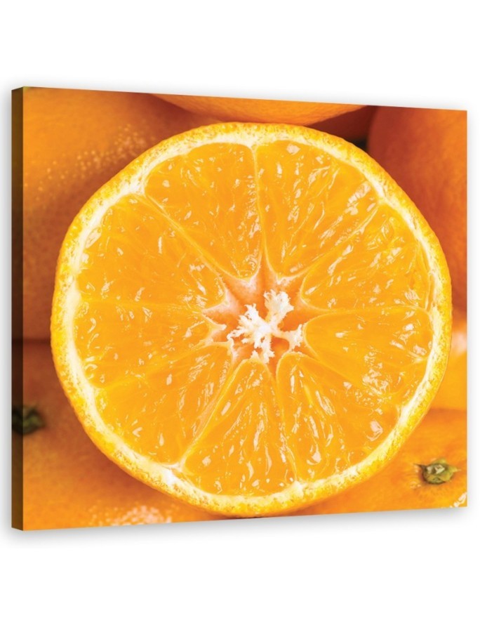 Orange macro - Canvas print for kitchen | FEEBY