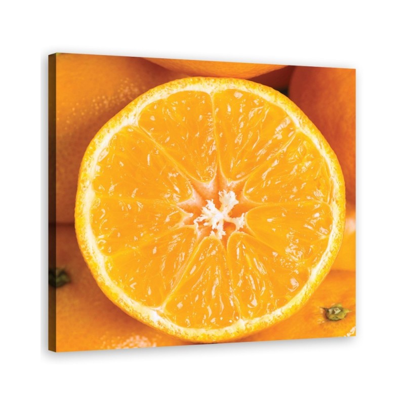 Orange macro - Canvas print for kitchen | FEEBY
