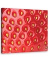 Strawberry macro - Modern Canvas painting for the kitchen | FEEBY