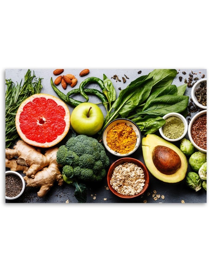 Canvas prints for the kitchen - Vegetables and fruit composition | FEEBY