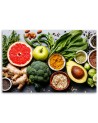 Canvas prints for the kitchen - Vegetables and fruit composition | FEEBY