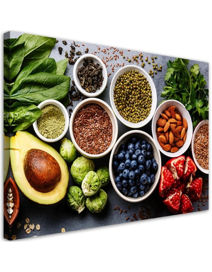 Canvas painting - Fresh vegetables and fruit | FEEBY
