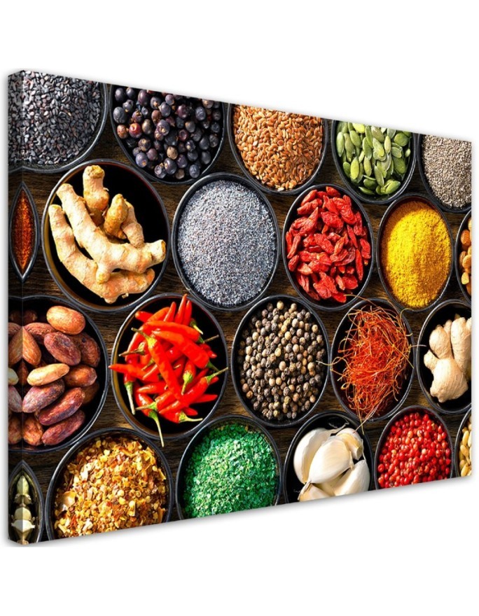 Canvas prints for kitchen modern - Herbs spices kitchen food | FEEBY