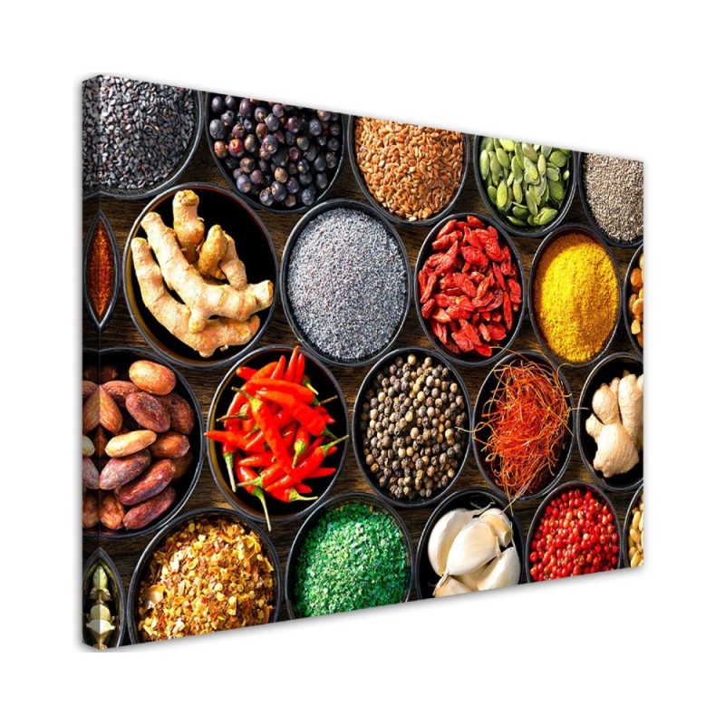 Canvas prints for kitchen modern - Herbs spices kitchen food | FEEBY
