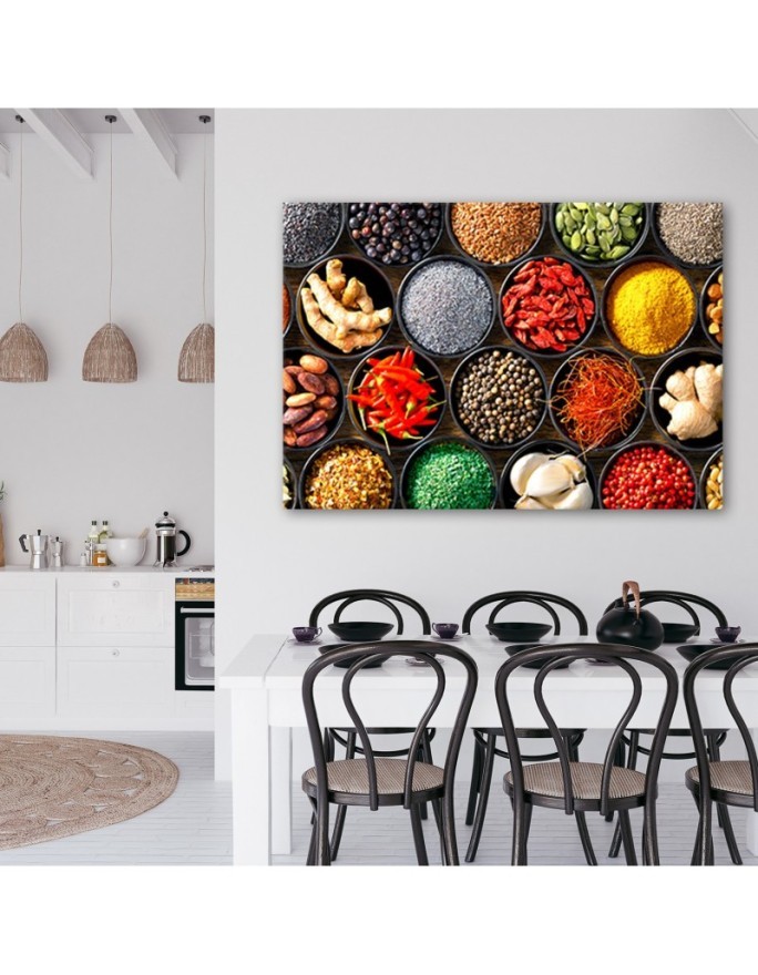 Canvas prints for kitchen modern - Herbs spices kitchen food | FEEBY