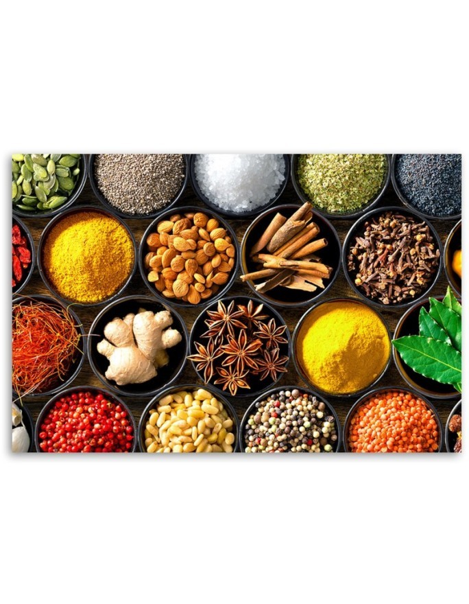 Canvas painting for the kitchen - Herbs spices for the kitchen | FEEBY