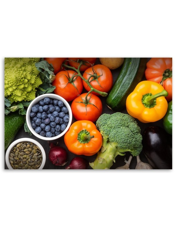 Canvas prints for the kitchen - Fresh vegetables and fruits | FEEBY