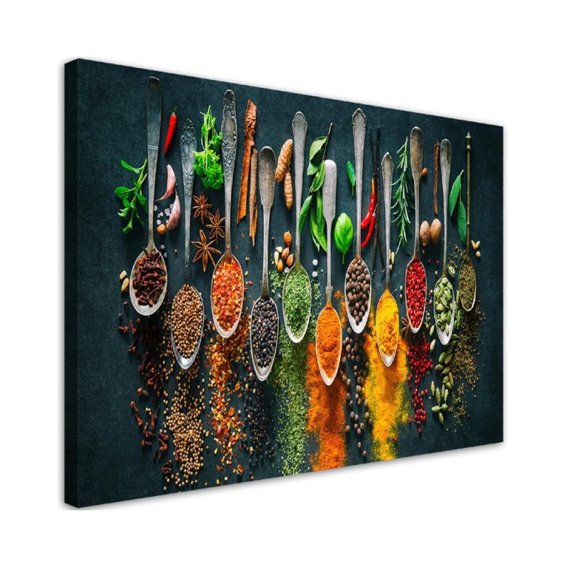 Canvas print - Herbs spices for the kitchen | FEEBY