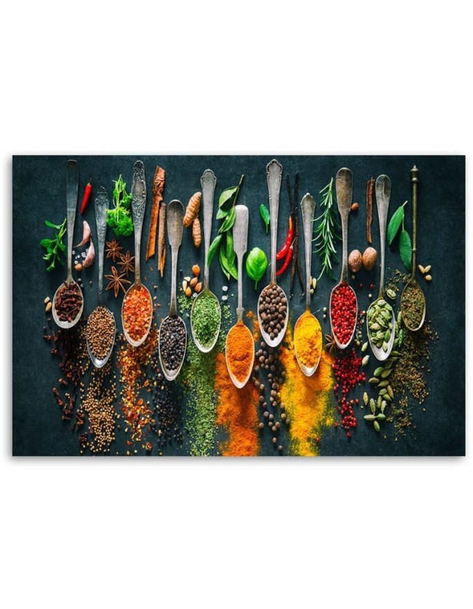 Canvas print - Herbs spices for the kitchen | FEEBY