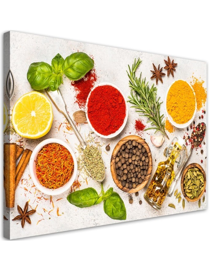 Canvas painting - Herbs spices for the kitchen | FEEBY