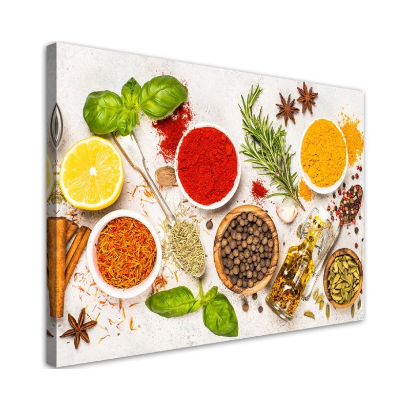 Canvas painting - Herbs spices for the kitchen | FEEBY
