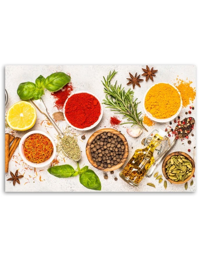 Canvas painting - Herbs spices for the kitchen | FEEBY