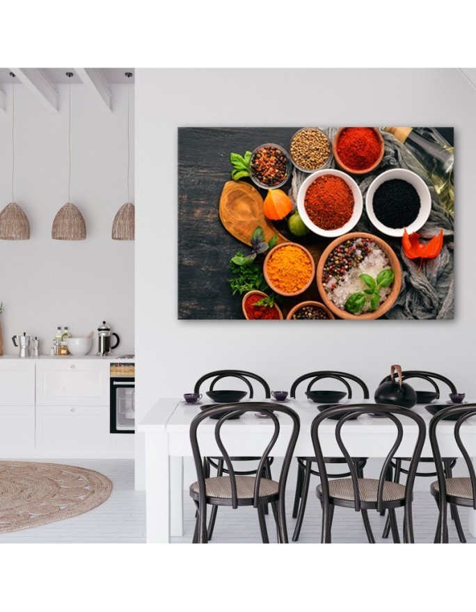 Canvas prints for the kitchen - Fresh spices in the kitchen | FEEBY
