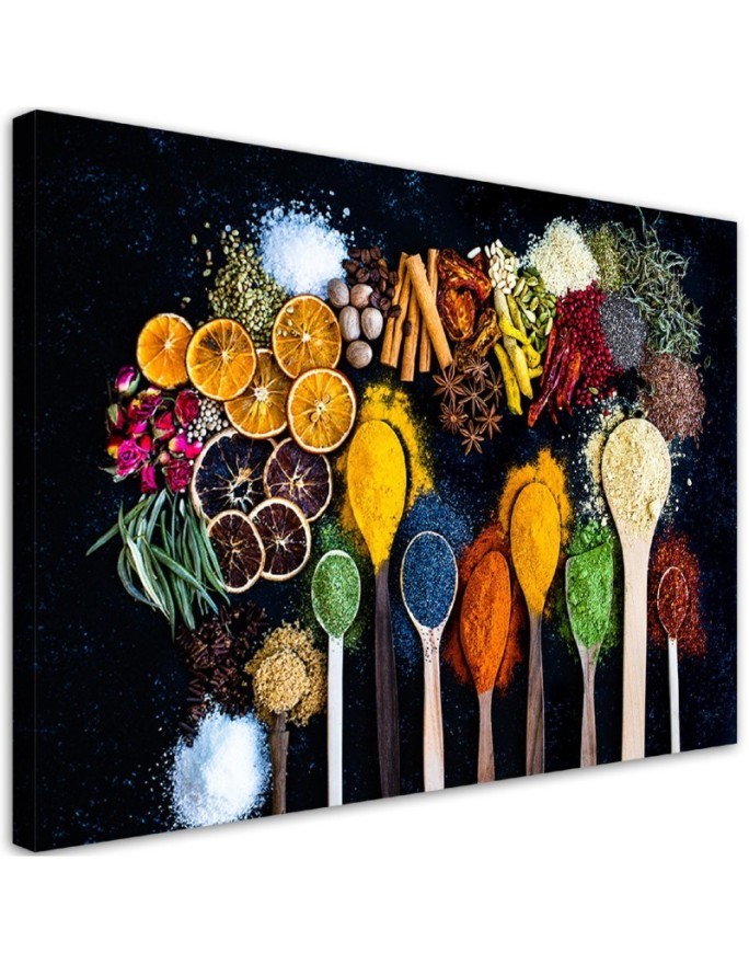 Canvas prints for the kitchen - Herbs spices for the kitchen | FEEBY
