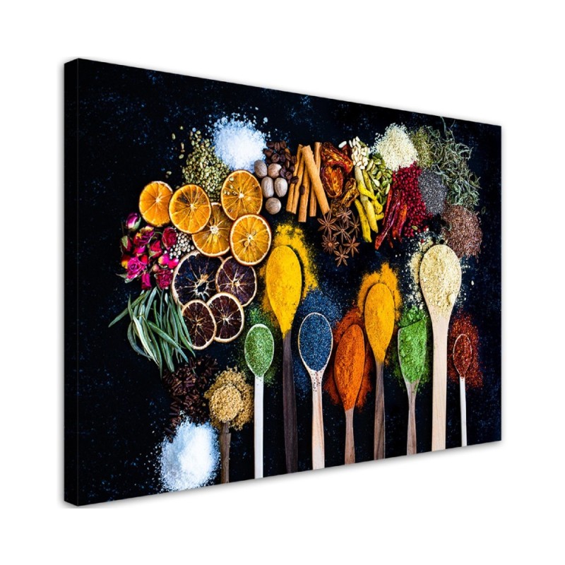 Canvas prints for the kitchen - Herbs spices for the kitchen | FEEBY