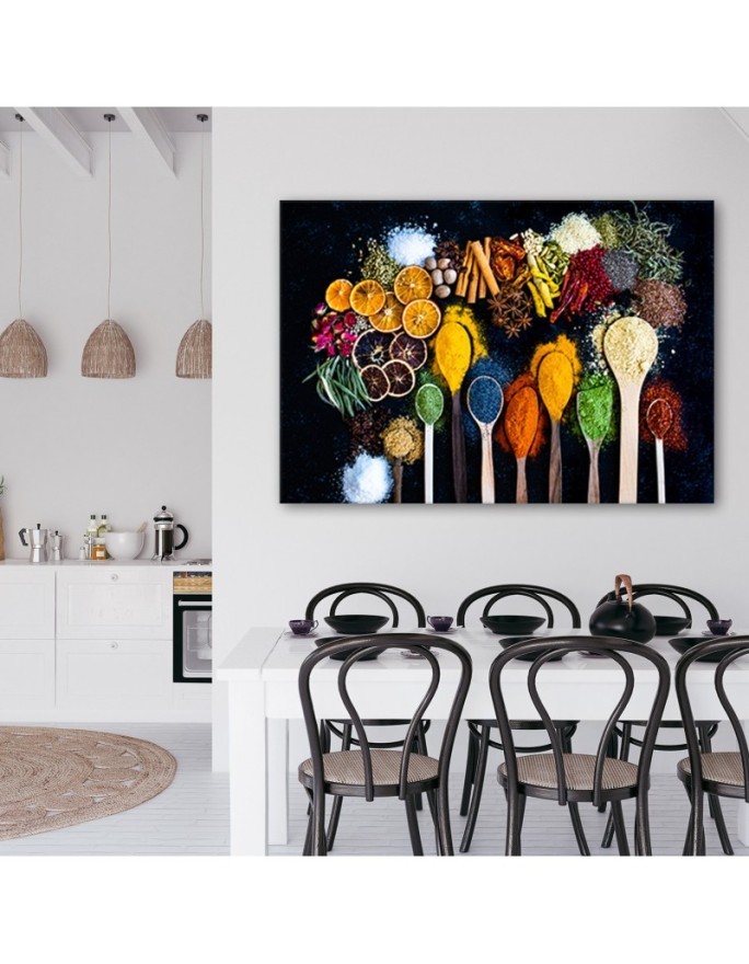 Canvas prints for the kitchen - Herbs spices for the kitchen | FEEBY