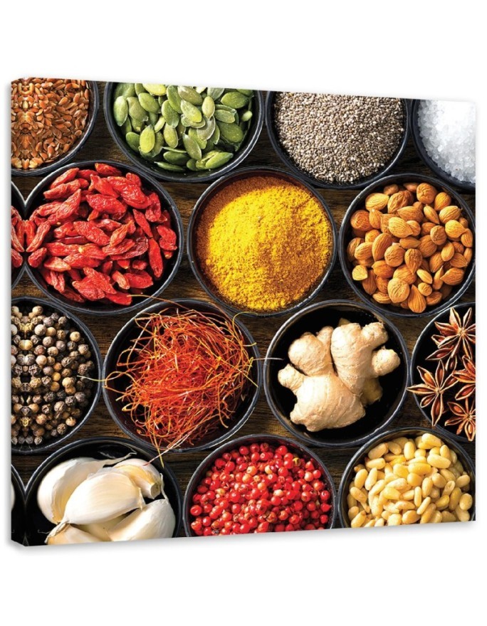 Canvas prints for the kitchen - Spices food for dining room| FEEBY