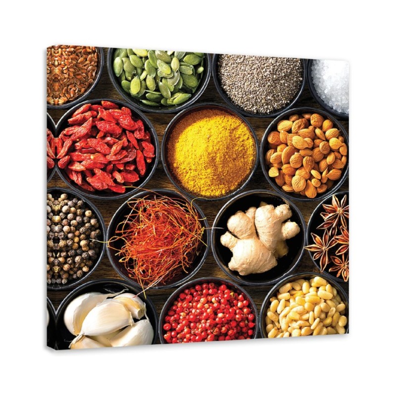 Canvas prints for the kitchen - Spices food for dining room| FEEBY