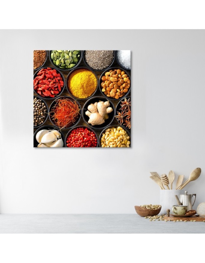 Canvas prints for the kitchen - Spices food for dining room| FEEBY