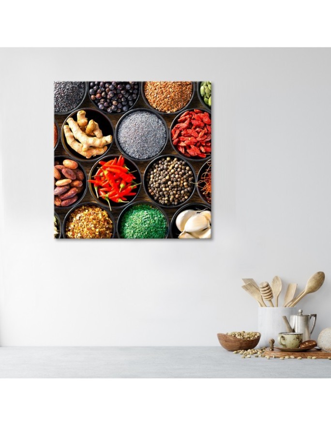 Canvas painting for kitchen - Kitchen food and spices | FEEBY